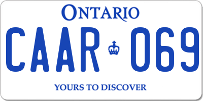 ON license plate CAAR069