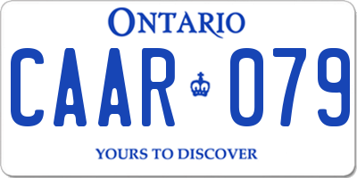 ON license plate CAAR079