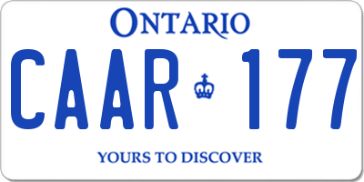 ON license plate CAAR177