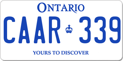 ON license plate CAAR339