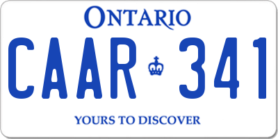 ON license plate CAAR341