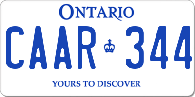 ON license plate CAAR344