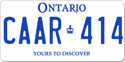 ON license plate CAAR414