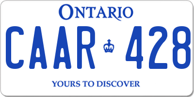 ON license plate CAAR428