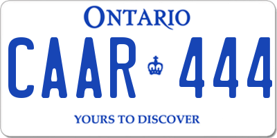 ON license plate CAAR444