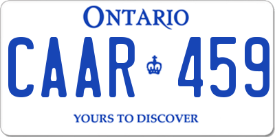 ON license plate CAAR459