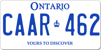 ON license plate CAAR462