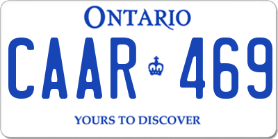 ON license plate CAAR469