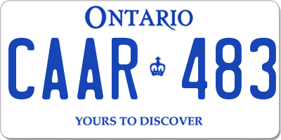 ON license plate CAAR483