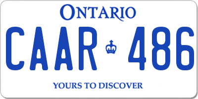 ON license plate CAAR486