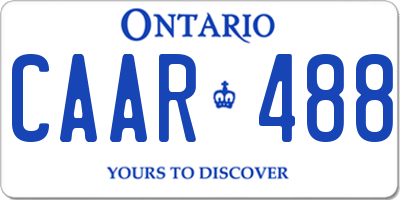 ON license plate CAAR488