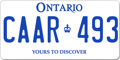 ON license plate CAAR493