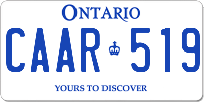 ON license plate CAAR519