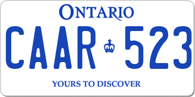 ON license plate CAAR523