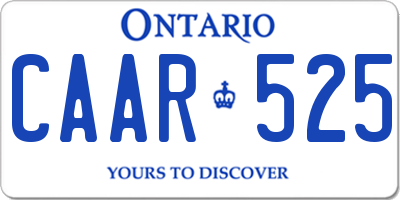 ON license plate CAAR525