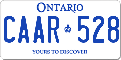 ON license plate CAAR528