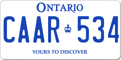 ON license plate CAAR534