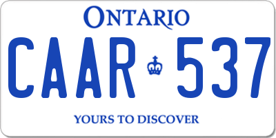 ON license plate CAAR537