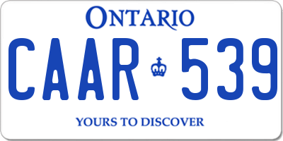 ON license plate CAAR539