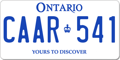 ON license plate CAAR541