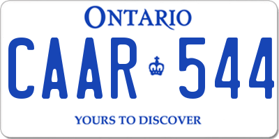 ON license plate CAAR544