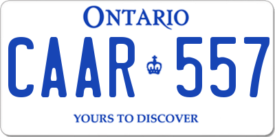 ON license plate CAAR557