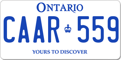 ON license plate CAAR559