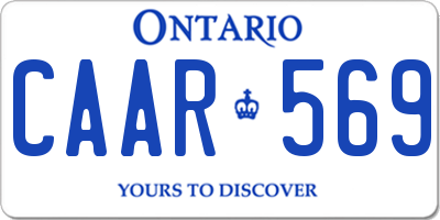 ON license plate CAAR569