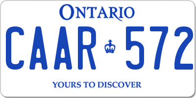 ON license plate CAAR572