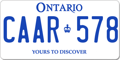 ON license plate CAAR578