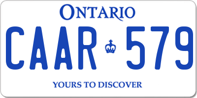 ON license plate CAAR579