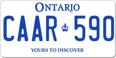 ON license plate CAAR590