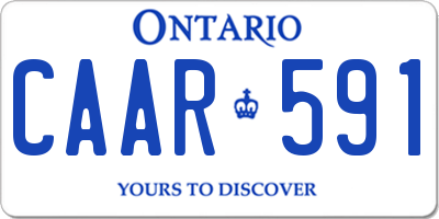 ON license plate CAAR591