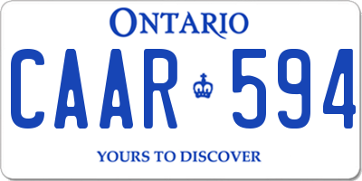 ON license plate CAAR594