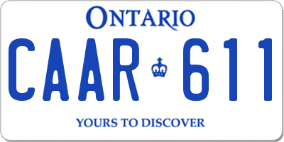 ON license plate CAAR611