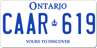 ON license plate CAAR619