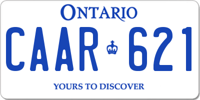 ON license plate CAAR621