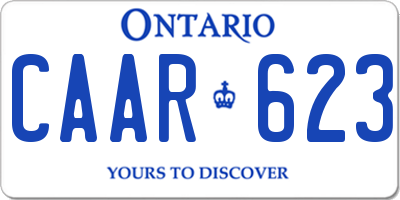 ON license plate CAAR623