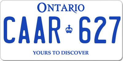 ON license plate CAAR627