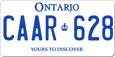 ON license plate CAAR628