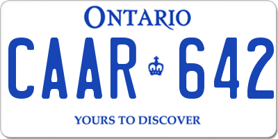 ON license plate CAAR642