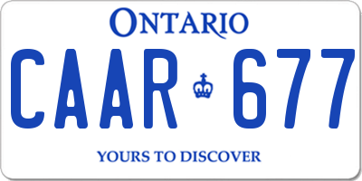 ON license plate CAAR677