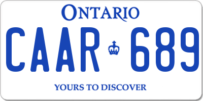 ON license plate CAAR689