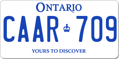 ON license plate CAAR709