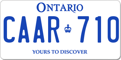 ON license plate CAAR710