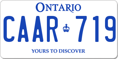 ON license plate CAAR719