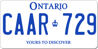 ON license plate CAAR729