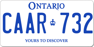 ON license plate CAAR732