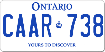 ON license plate CAAR738