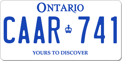 ON license plate CAAR741